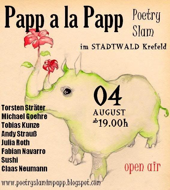 poetry slam,papp a la papp,krefeld,stadtwald,open air