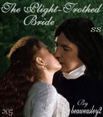 Plight-Trothed Bride banner - the kiss