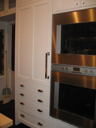 Restoration Hardware Pull (Lots of posts on knobs/pulls today!) Restoration Hardware Pull (Lots of posts on knobs/pulls today!) - We have the RH glass knobs (polished nickel) and their Gilmore pulls (about which you didn't ask) and LOVE them. None of the pictures I have of the kitchen ...