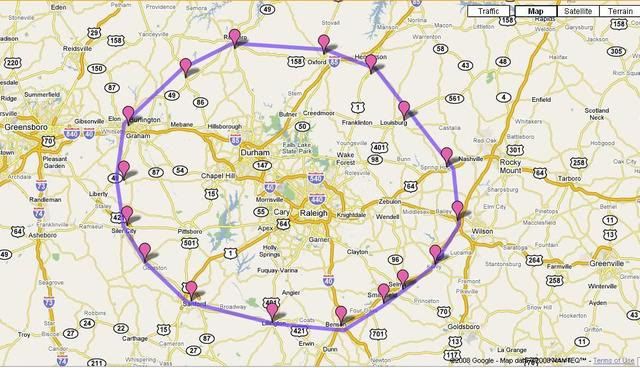 Raleigh Cary Zip Code Map