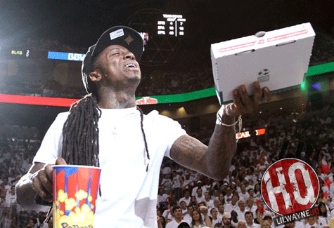Lil Wayne Parties With The Mavs