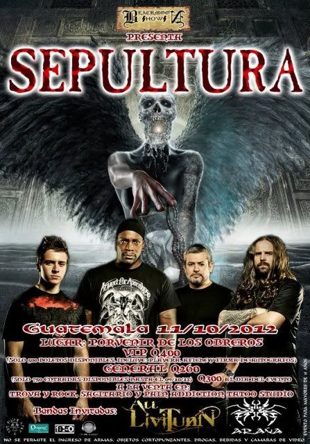 Sepultura Tour Guatemala