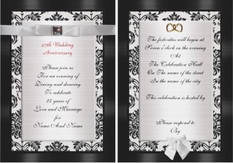 25th wedding renewal invitations