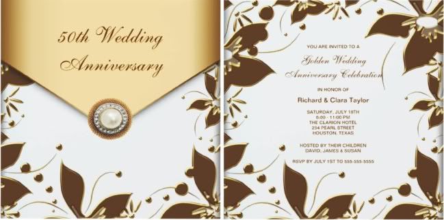 50th wedding anniversary invitations 50th wedding anniversary invitation 