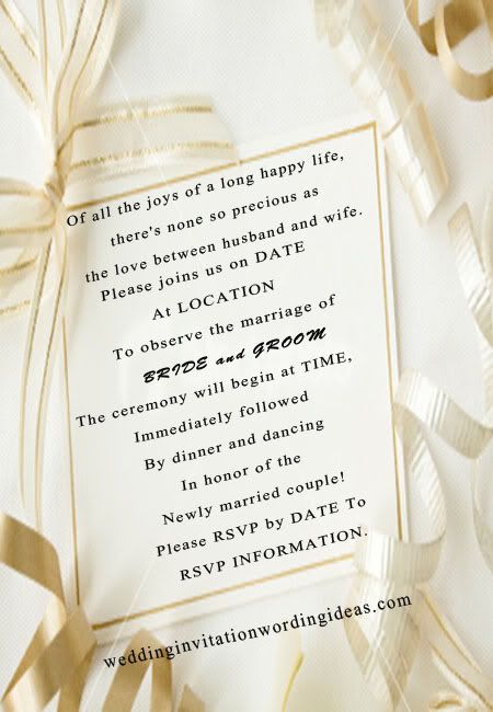  wedding invitation wording might give an idea on what to write on the 