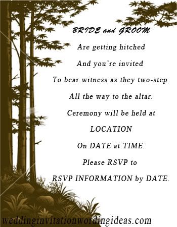 country wedding invitation