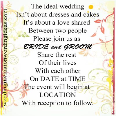 informal wedding invitation wording for friends