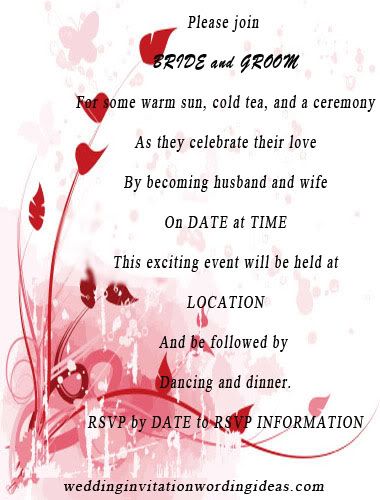 unique wedding invitation wordings