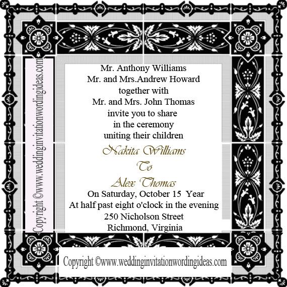 traditional wedding invitation wording traditional wedding invitation 