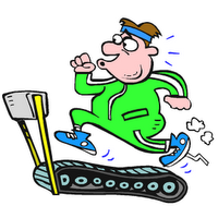 treadmill cartoon