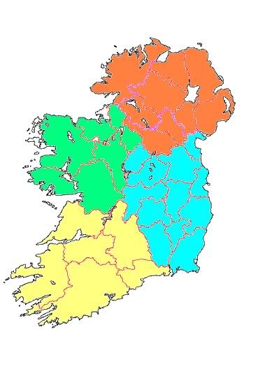 map of ireland counties and provinces. map of ireland counties