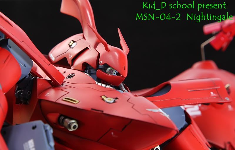 [ชาร์! สีแดง! แรงสามเท่า!] MSN-04-2 Nightingale 1/100 resin modeled by Kid_D school โดย Kid_D