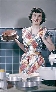 Happy Housewife with Cake
