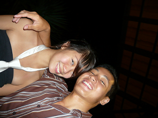 Serene & Alvin grinning for the Camera