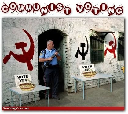 Communist Voting - Reminds me of the Quebec Referendums