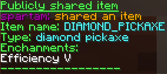 Diamond Pickaxe chat description
