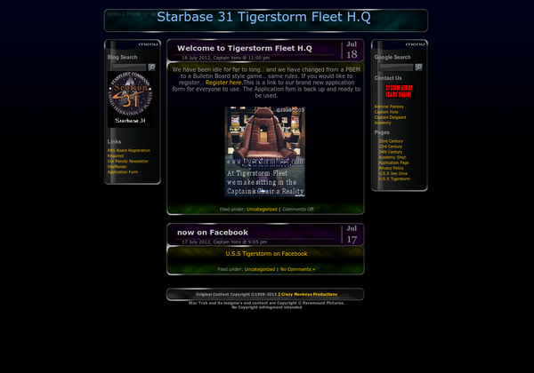 Tigerstorm Fleet Roleplaying Group