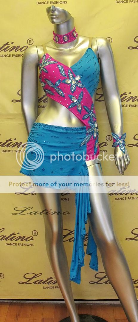 LATIN SALSA(BALLROOM) COMPETITION DRESS SIZE M (LT188B)  