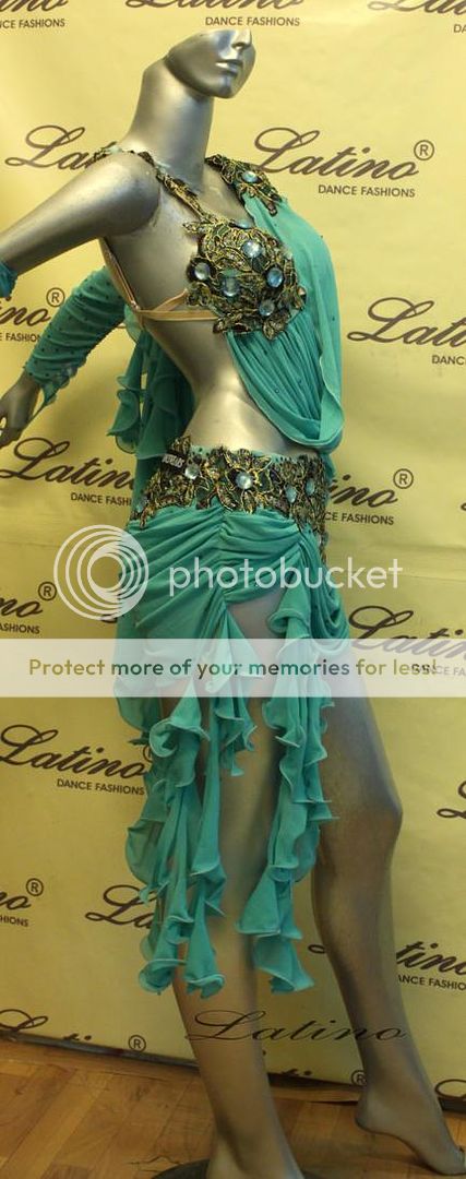 LATIN SALSA(BALLROOM) COMPETITION DRESS SIZE M (VL145D)  