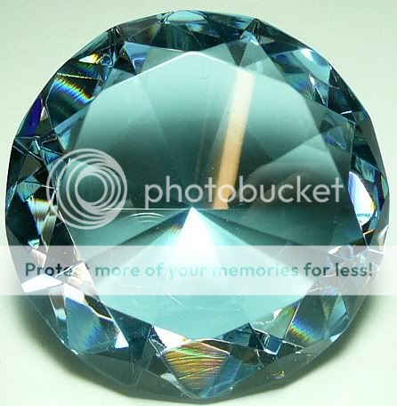 PURPLE 100 MM Cut Glass Diamond Paperweight AMETHYST  
