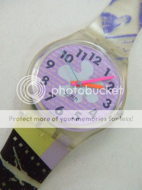 GK134 New Swatch 91 Rave Purple Flower Fluorescent Art  