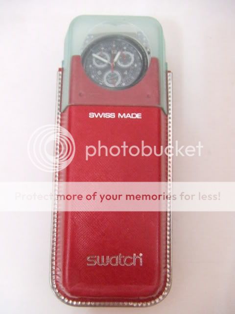 YCS4000 Swatch   98 Irony Chrono Restless Date Red Art  
