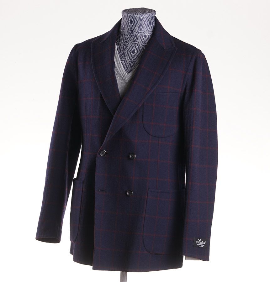 Giacca doppia abbottonatura borgogna in velluto slim fit