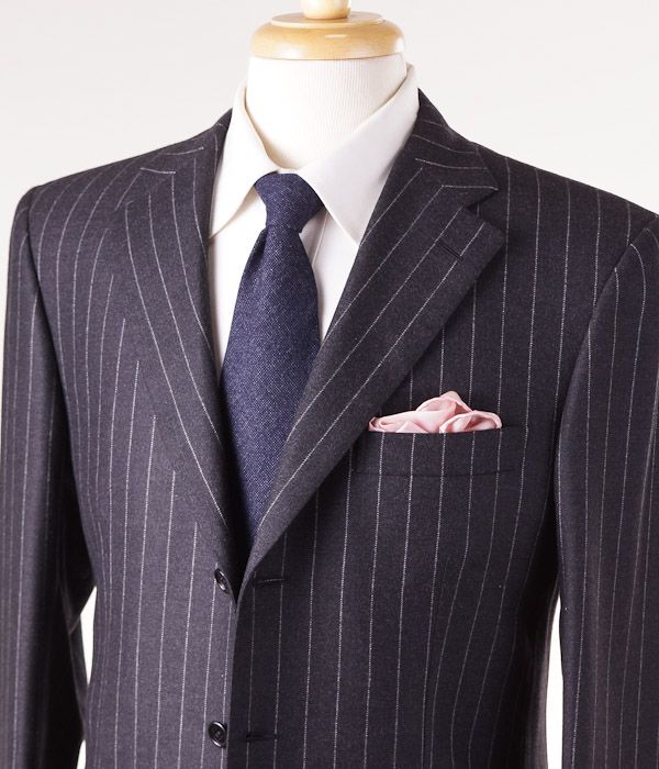 NWT $6800 BRIONI Charcoal Gray Chalkstripe Super 160s Wool Suit 38 R ...