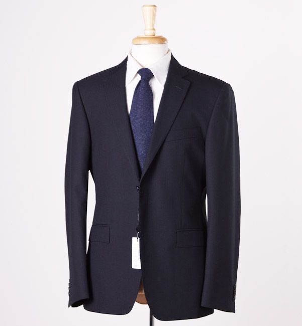 $1695 Versace Woven Black Stripe Wool Suit Slim 40 R Dual Vents