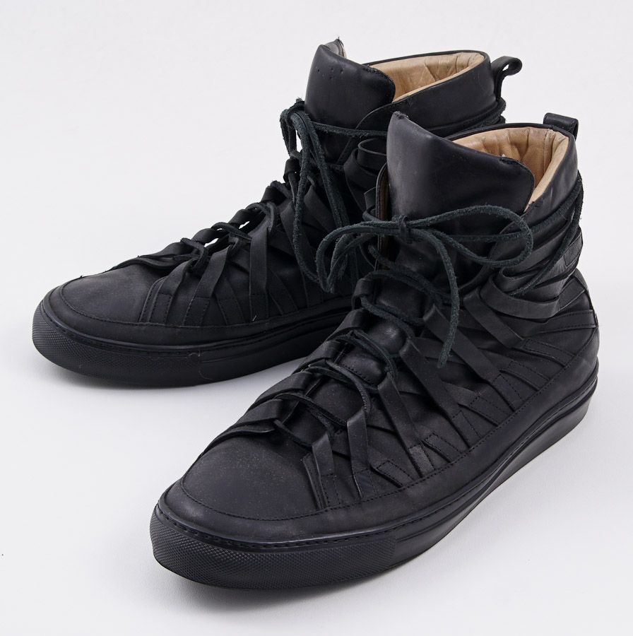 DAMIR DOMA 'Falco' Black Leather High Top Sneakers Eu 44 (fits US 11.5 ...