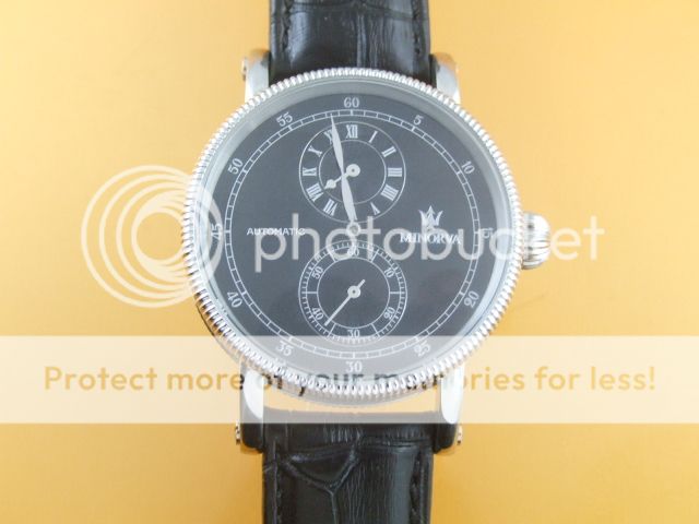 SS MINORVA Regulator automatic watch black  