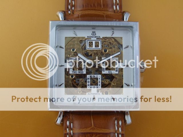 SS TV Gold skeleton big date multifunctional watch  