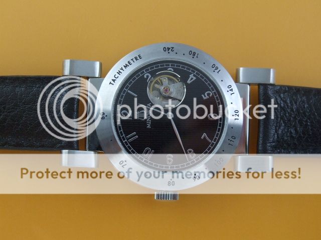 New stainless steel dual face hand wind watch black  