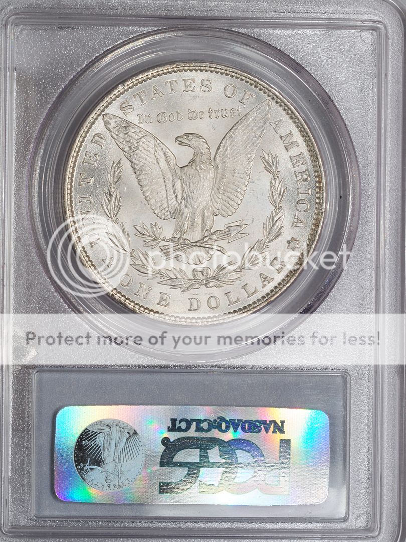 1882 Morgan Dollar PCGS MS64 Rainbow Crescent Toned ~COLORFUL TONING 