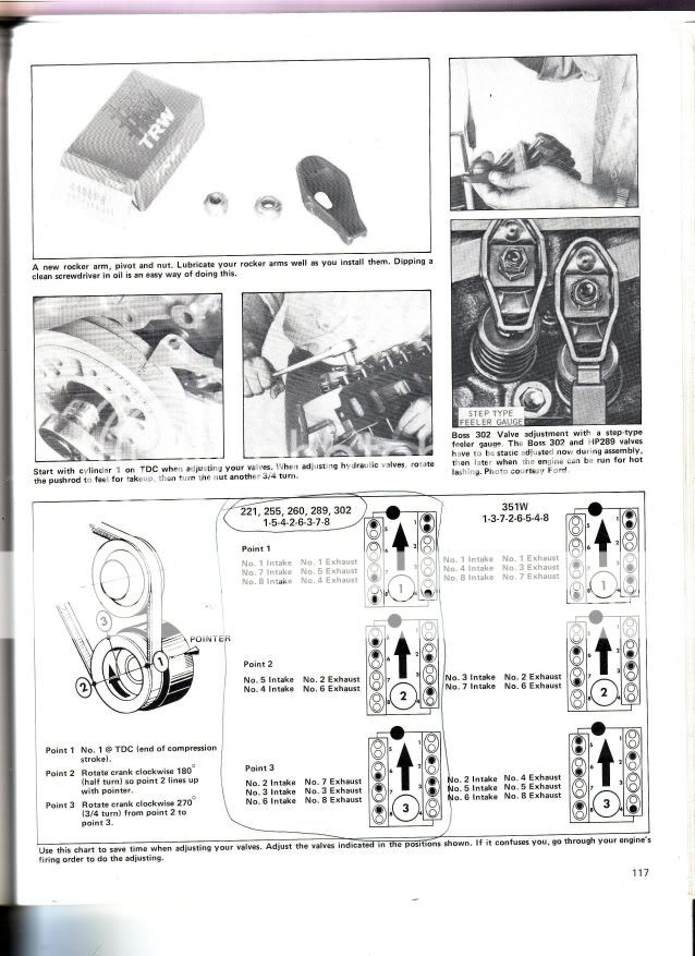 Ford 302 valve adjustment sequence #5