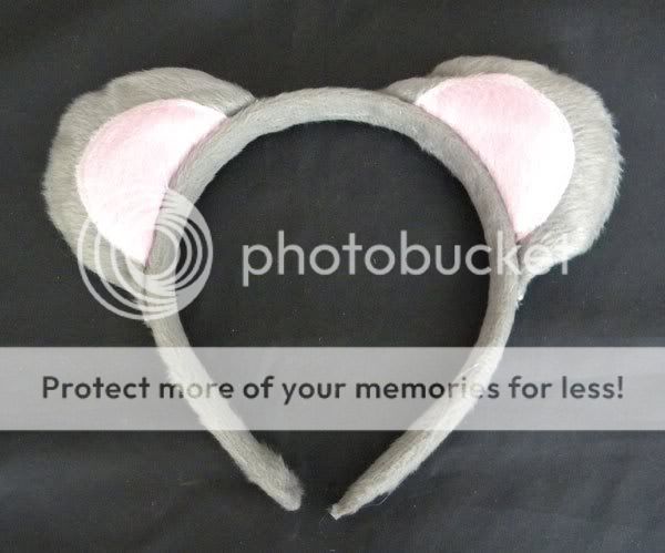 Mouse Rat Headband Ear Tail Bow Tie Costume Fancy Dress  