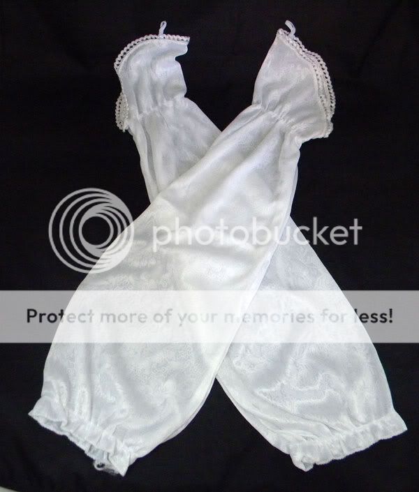 Lady Girl Silk White Arm Sleeve Sun Protection Cover UV  