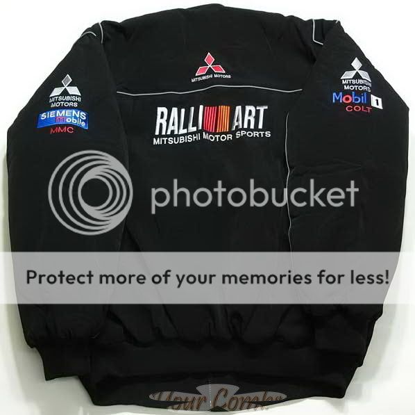 MITSUBISHI RALLI MOTOR SPORT RACING CREW B JACKET M 5XL  