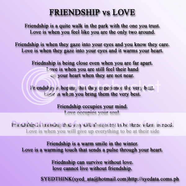 Friendship Vs Love Photo by its_sweetsachy2004 | Photobucket